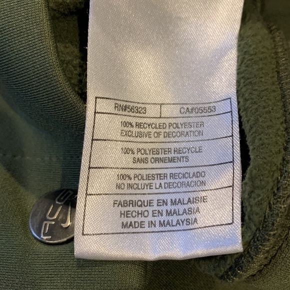 Vintage Nike ACG sz M Olive Green Fleece Lined Graphic Full Zip Women’s Hoodie - Picture 12 of 13